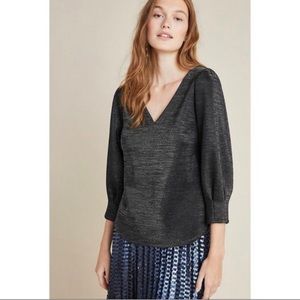 Anthropologie Ro & De Puff Sleeve Cassidy Top